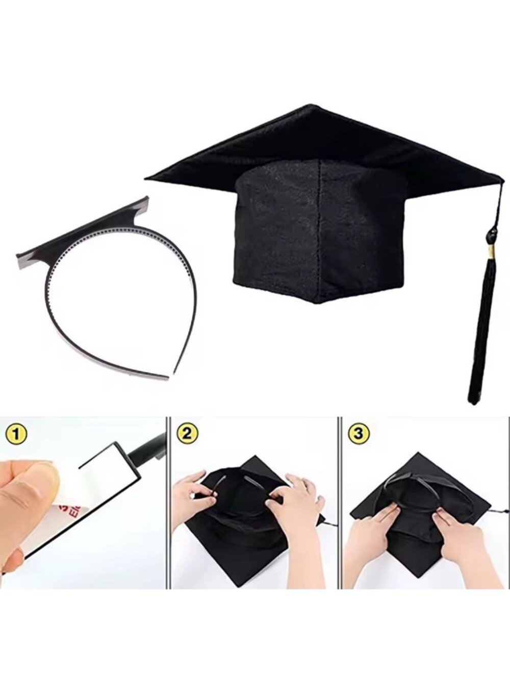 Graduation Cap Headband Hat Accessory NEW One Size Keeper Insert Non Slip Secure
